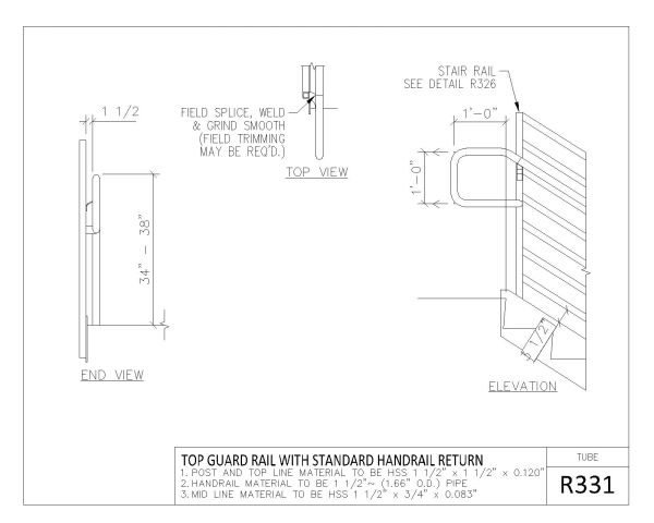 R-300 Series Tube Rail Sectional Details-6 architectural drawings. CAD block in DWG format free download.