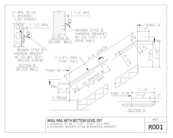 R-300 Series Tube Rail Sectional Details-8 CAD Block DWG AutoCAD Editable Drawing (Free Download)
