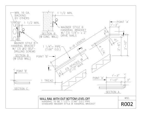 R-400 Series Picket Rail Sectional Details-9 CAD Block DWG AutoCAD Editable Drawing (Free Download)