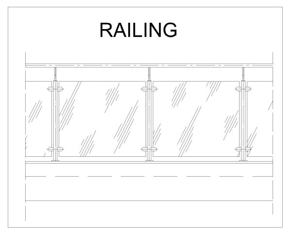 Railing design-1 for stairs & balcony CAD Block DWG AutoCAD Editable Drawing (Free Download)