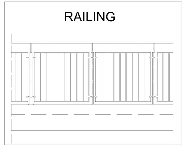 Railing design-2 for stairs & balcony CAD Block DWG AutoCAD Editable Drawing (Free Download)