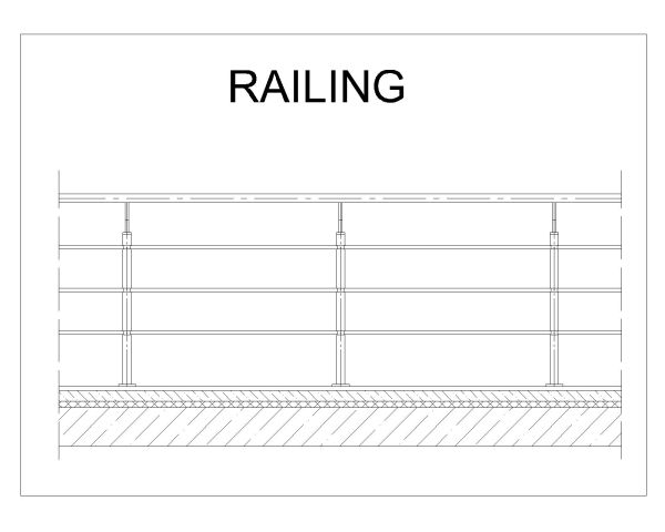 Railing design-3 for stairs & balcony CAD Block DWG AutoCAD Editable Drawing (Free Download)