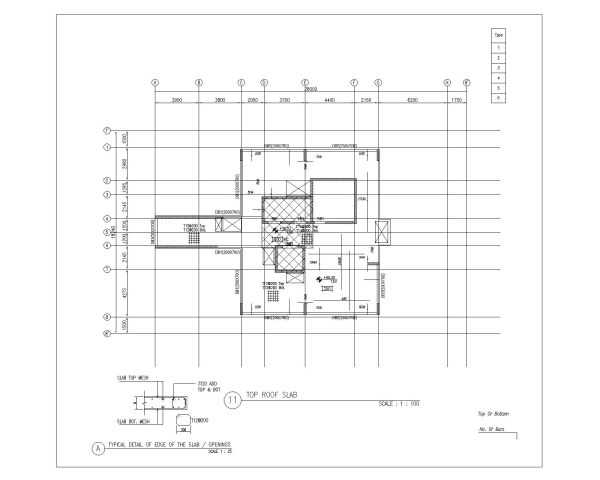 RCC Slab Plan for Reinforceement Detail-5 Architectural drawings. CAD block in DWG format free download.