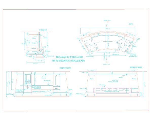 Reception counter Detailed design type-2 CAD Block DWG AutoCAD Editable Drawing (Free Download)