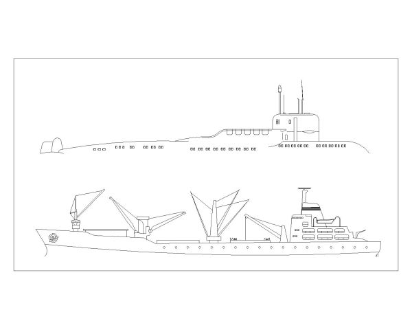 Rescue Boats & Yachts for Sea-11 Architectural Drawing. CAD block in DWG format free download..