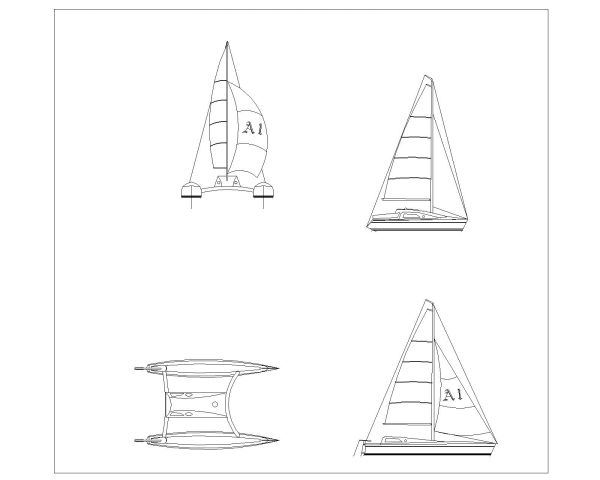 Rescue Boats & Yachts for Sea-1 Architectural Detail-6. CAD block in DWG format free download.