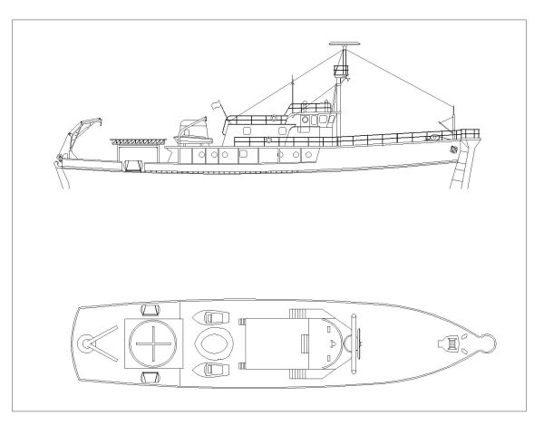 Rescue Boats for Sea-8 CAD Block DWG AutoCAD Editable Drawing (Free Download)