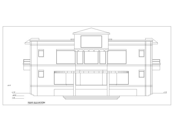 Residence Building 2D Elevation-13 CAD Block DWG AutoCAD Editable Drawing (Free Download)