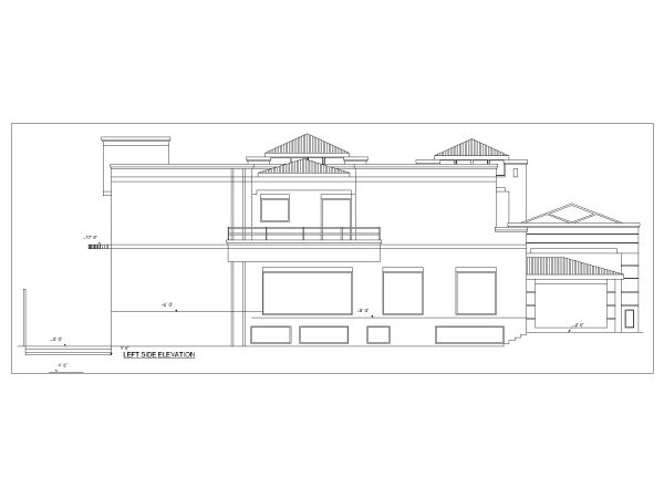 Residence Building 2D Elevation-15 CAD Block DWG AutoCAD Editable Drawing (Free Download)