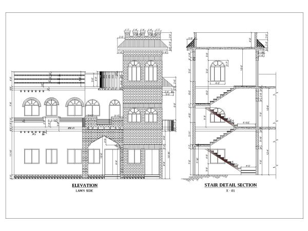 Residence Building 2D Elevation-21 CAD Block DWG AutoCAD Editable Drawing (Free Download)