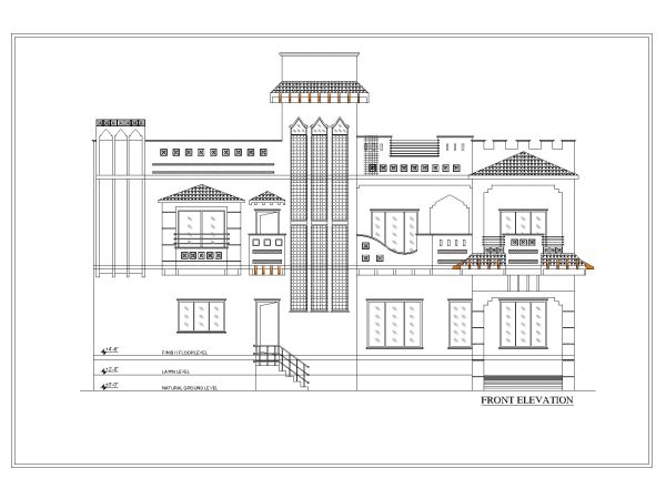 Residence Building 2D Elevation-81 CAD Block DWG AutoCAD Editable Drawing (Free Download)
