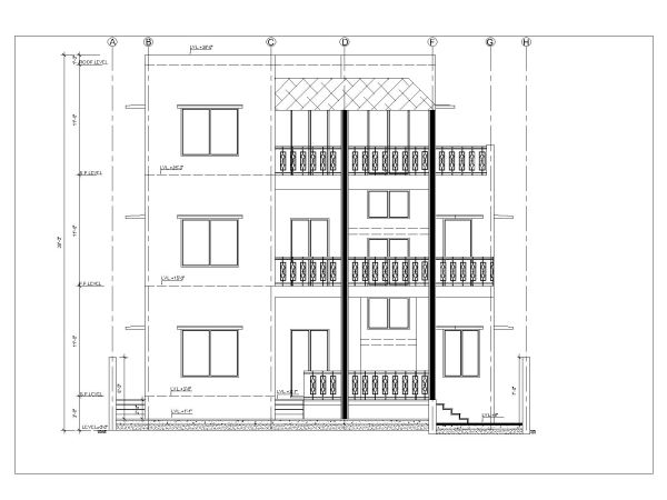 Residence Building Sectional Views OP- 5 CAD Block DWG AutoCAD Editable Drawing (Free Download)