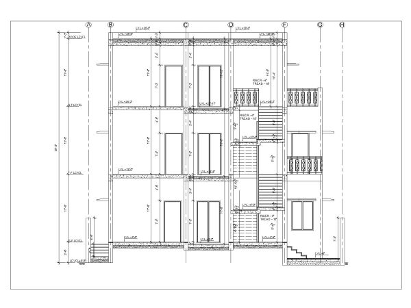 Residence Building Sectional Views OP- 6 CAD Block DWG AutoCAD Editable Drawing (Free Download)