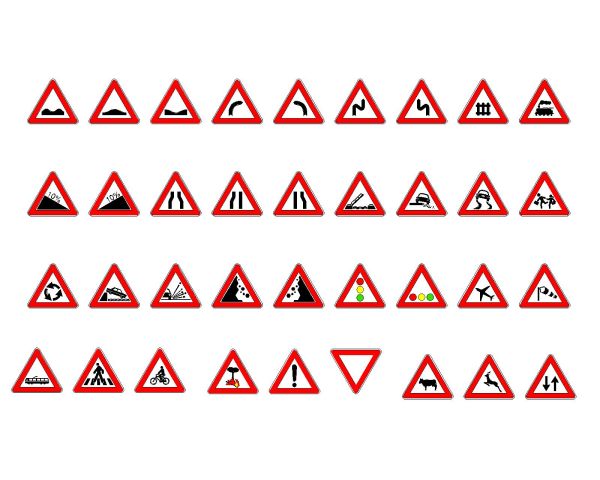 Free AutoCAD 2D Editable Drawings for Road signage & Boards - 1