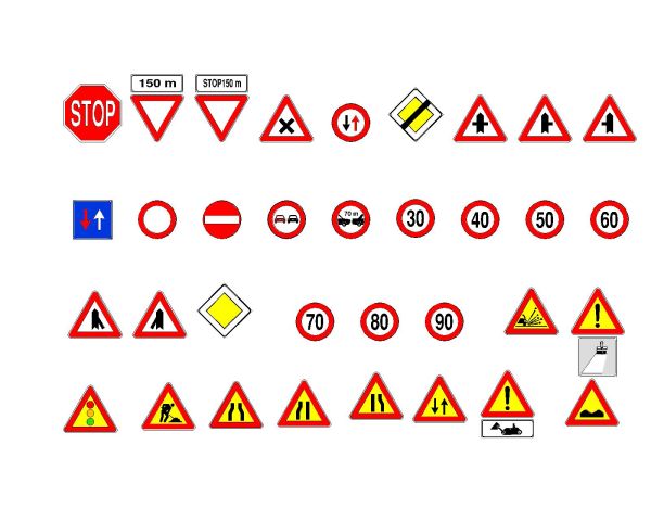 Free AutoCAD 2D Editable Drawings for Road signage & Boards - 4
