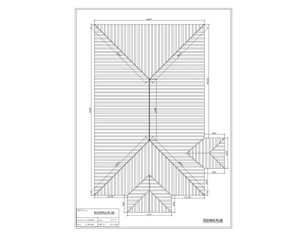 Roofing Top View method CAD Block DWG AutoCAD Editable Drawing (Free Download)