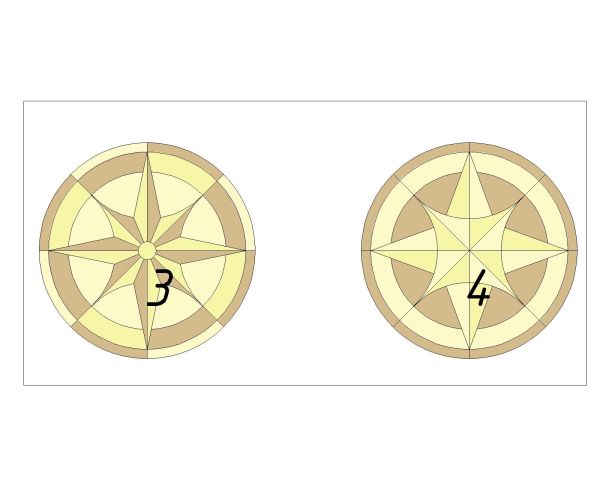 Rosette Symbols-2 CAD Block DWG AutoCAD Editable Drawing (Free Download)