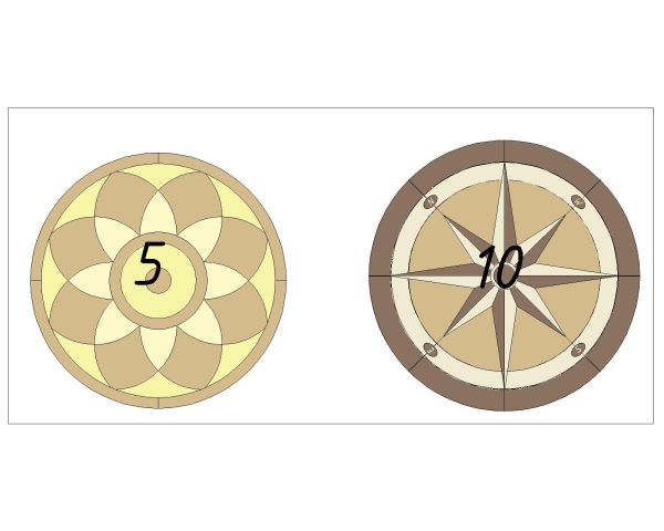 Rosette Symbols-3 CAD Block DWG AutoCAD Editable Drawing (Free Download)