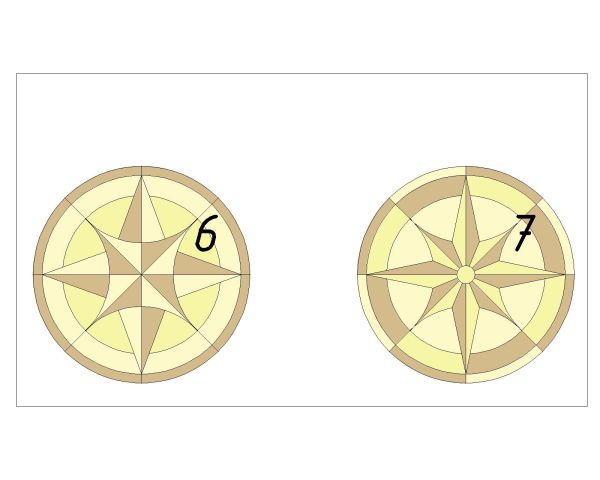 Rosette Symbols-4 CAD Block DWG AutoCAD Editable Drawing (Free Download)