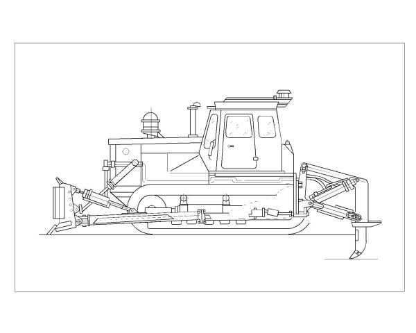 Russian Crawler Tractors & Bulldozers Drawing-13 CAD Block DWG AutoCAD Editable Drawing (Free Download)