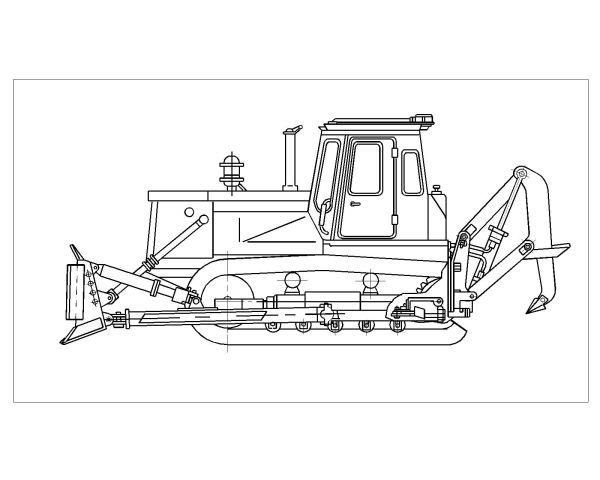 Russian Crawler Tractors & Bulldozers Drawing-14 CAD Block DWG AutoCAD Editable Drawing (Free Download)