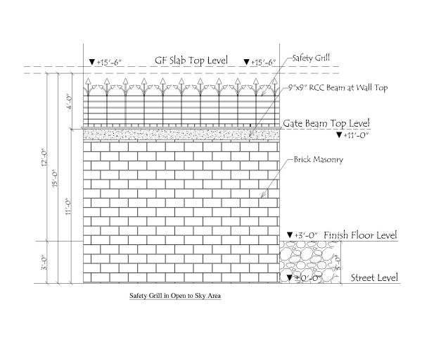 Safety Grill for Low Heigh Walls - 2 CAD Block DWG AutoCAD Editable Drawing (Free Download)
