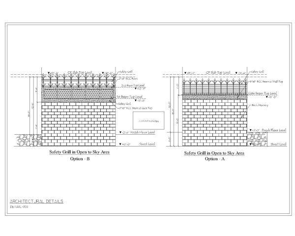 Safety Grill for Open to Sky Area-2 CAD Block DWG AutoCAD Editable Drawing (Free Download)
