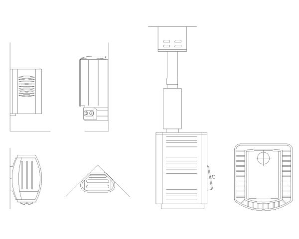 Sauna Stove-Model Architectural Drawing. CAD block in DWG format free download.