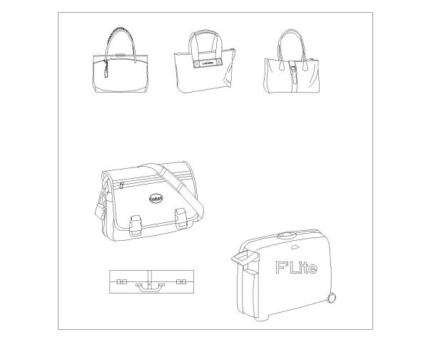 Free AutoCAD 2D Editable Drawings for School & Fancy Bags for kids_ 4