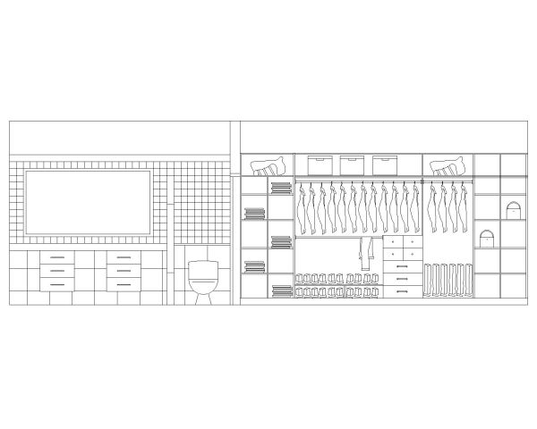 “Sectional view for Library, Bedroom & Kitchen-4