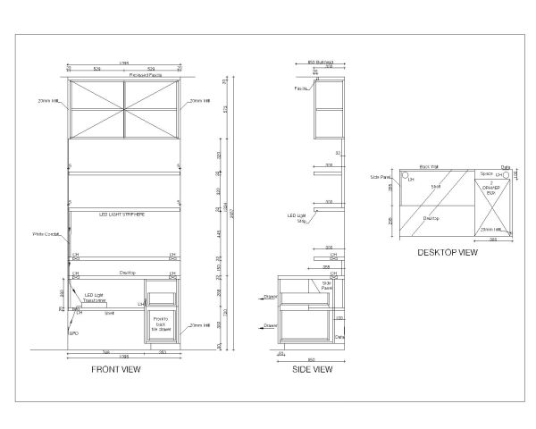 Free AutoCAD 2D Drawings of Shelves & Cabinets_External & Internal Cabinetry-03
