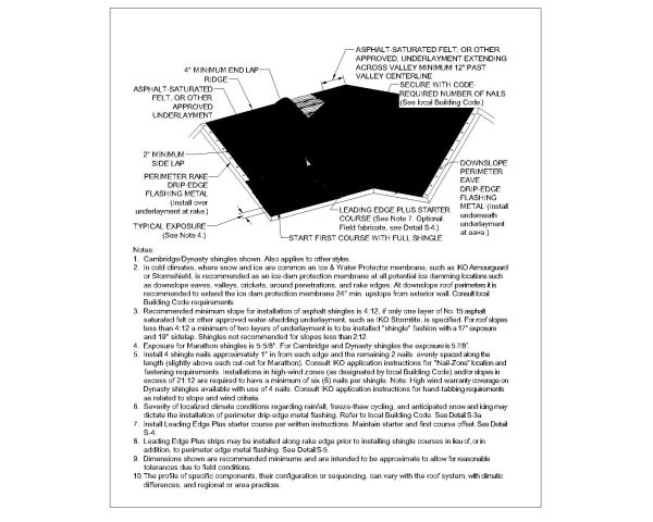 “Shingle Application Over Underlayment Woven Through Valley