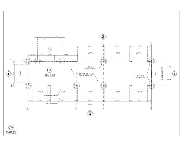 Shipping Container 40' Bar Counter-B Floor Plan
