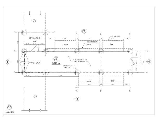 Shipping Container Bar Counter-A Floor Plan