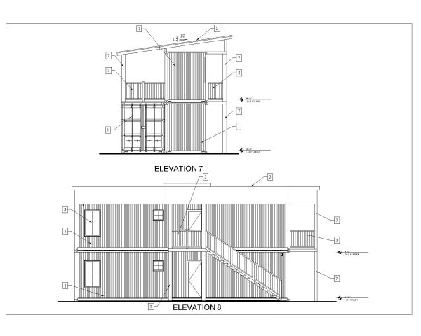Architectural Drawings_ for Shipping Container Elevation ideas-7-8
