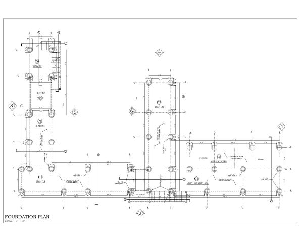 Shipping Container Overall Detailed Foundation Plan