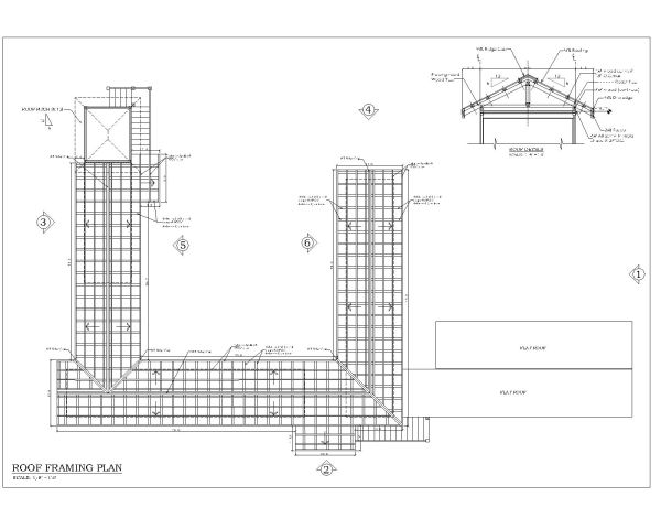Shipping Container Overall Detailed Roof Framing Plan