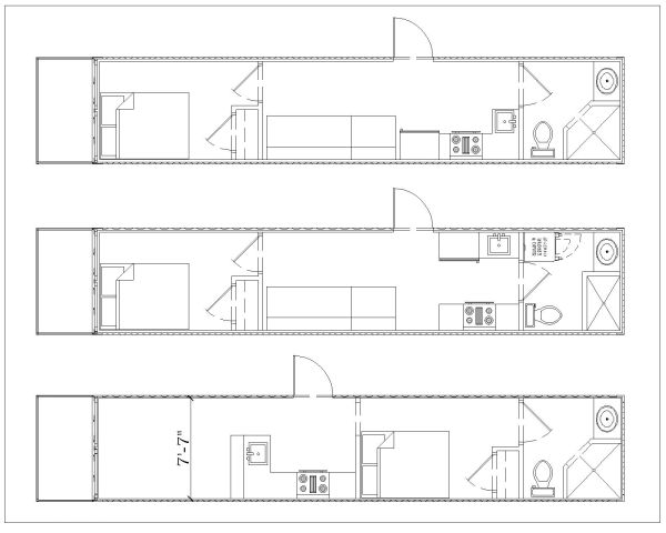 Shipping Container Residence Building Floor Plans-1