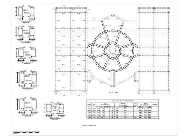 Free AutoCAD 2D Editable Drawings for Shopping Mall Design 2nd Floor Beam Plan_11
