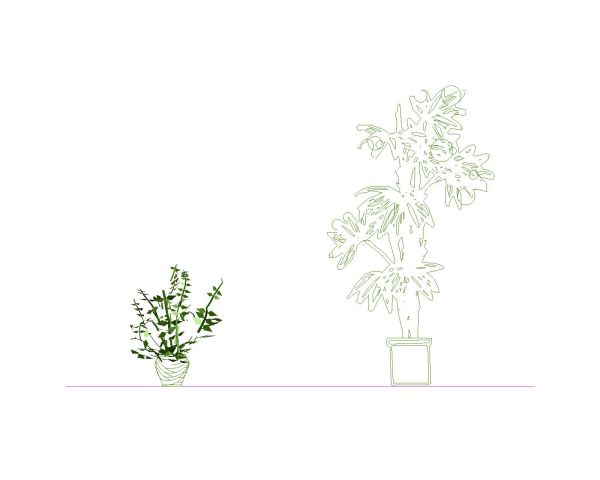 Free AutoCAD 2D Editable Drawings for Side Views of the Planters Elevations - 14