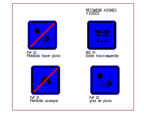 Signage Boards for Tourisms-12. CAD block in DWG format free download.