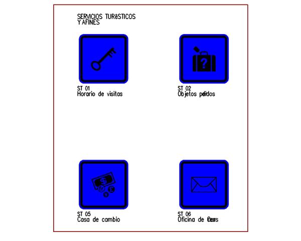 Signage Boards for Tourisms-16. CAD block in DWG format free download.