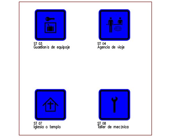 Signage Boards for Tourisms-18. CAD block in DWG format free download.