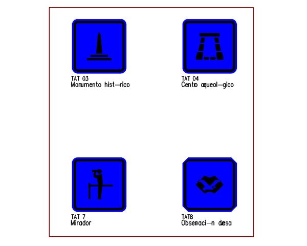 Signage Boards for Tourisms-20. CAD block in DWG format free download.