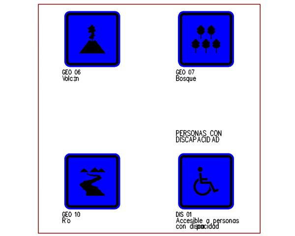 Signage Boards for Tourisms-2. CAD block in DWG format free download.