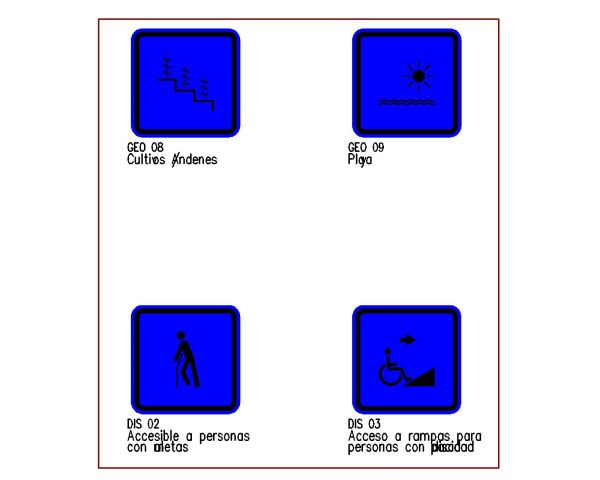 Signage Boards for Tourisms-3. CAD block in DWG format free download.