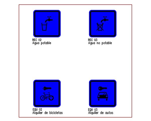 Signage Boards for Tourisms-8. CAD block in DWG format free download.