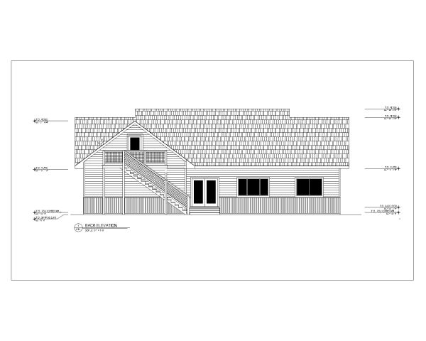 Single Family Residence Design Elevation-2. CAD block in DWG format for AutoCAD free download.
