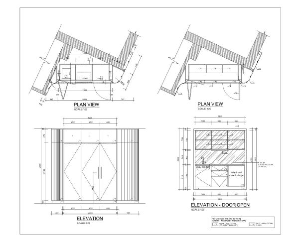 Sliding-Door Details technical drawing. CAD block in DWG format free download.