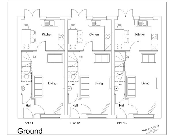 Small & Smart House Layout.1 architectural drawing. CAD block in DWG format free download.